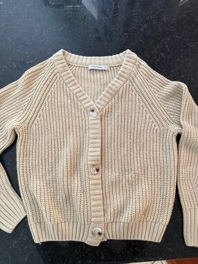 PrettyGarden Beige Knit Button Cardigan Size S Very Soft